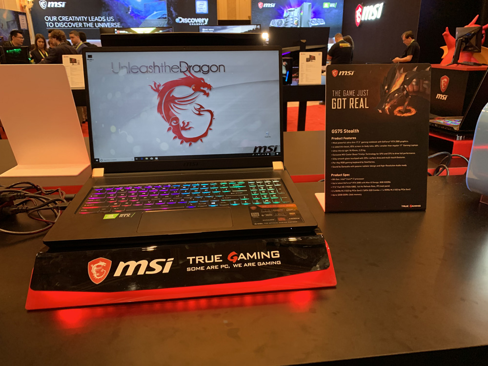 MSI notebook at CES 2019